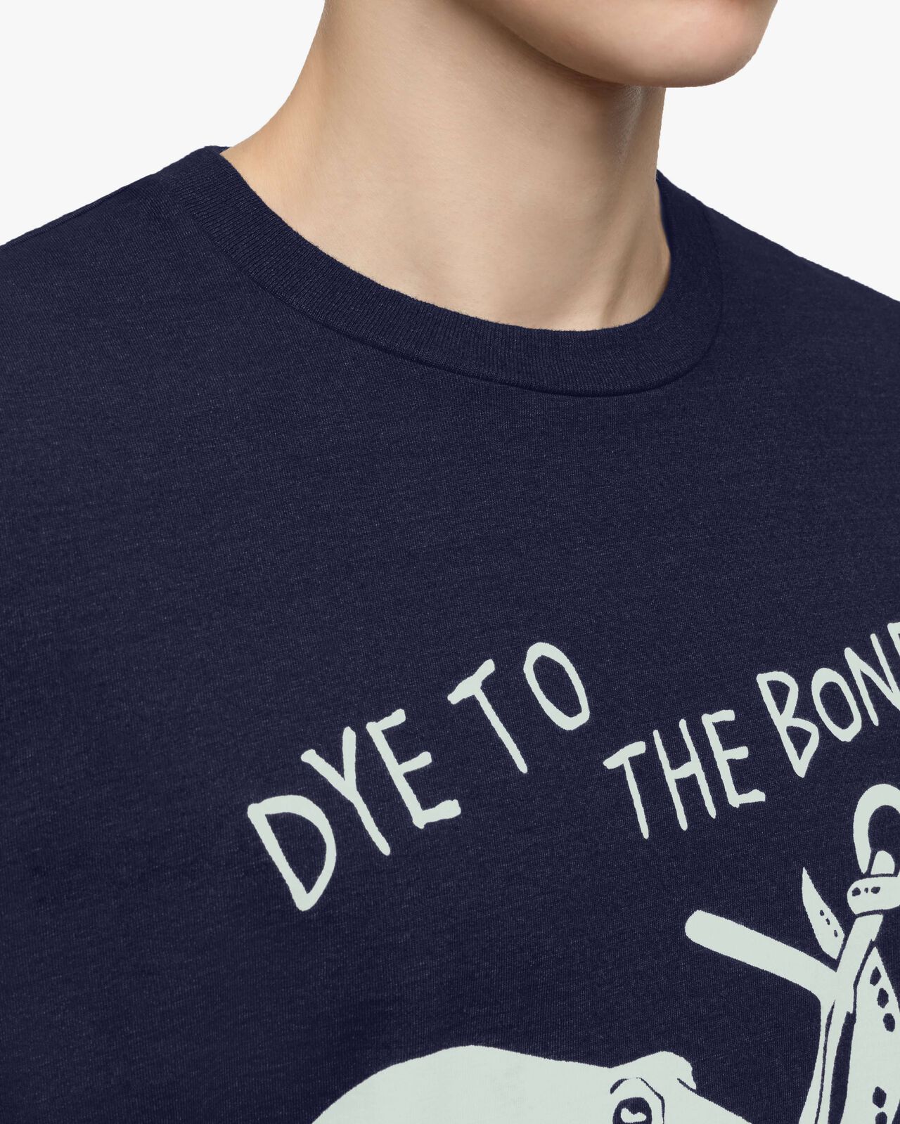 INDIGO YARN DYED TEE - OCTOPUS,Indigo, large image number 4