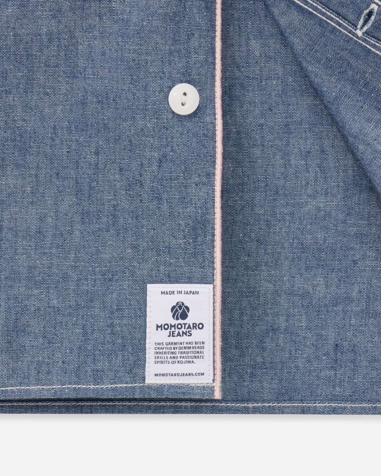 TRIPLE STITCH L/S CHAMBRAY SHIRT (TWO STRIPES),靛藍, large image number 9