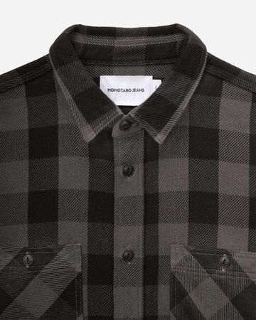 BLOCK CHECK L/S SHIRT,Grigio, large image number 7