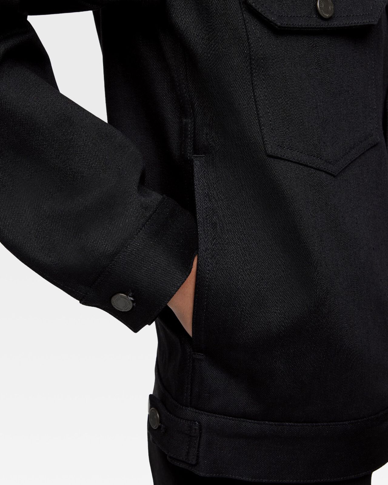 #002 STANDARD DENIM JACKET 14.7oz,Schwarz, large image number 5