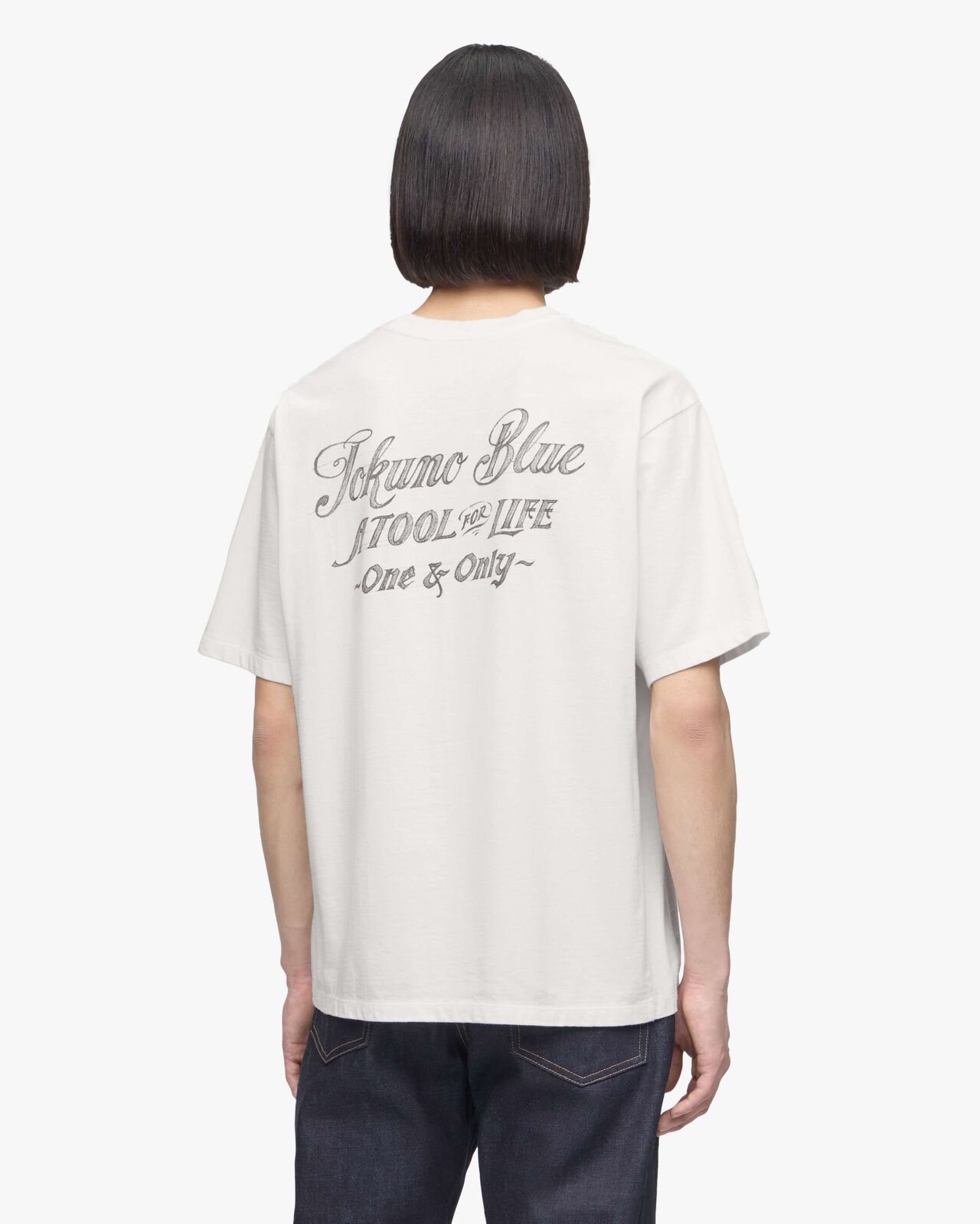 BACK PRINT S/S  TEE - Built to Fade -,White, large image number 2