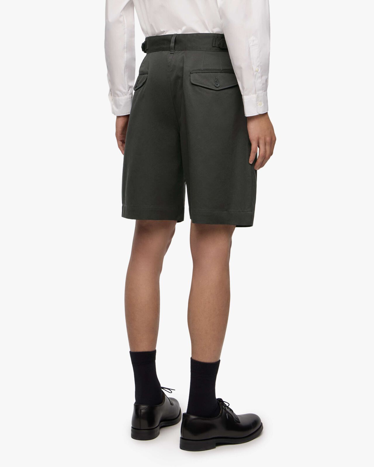 [Mid Feb Release] WESTPOINT WIDE SHORTS-FABRIC DYE,Light Black, large image number 10