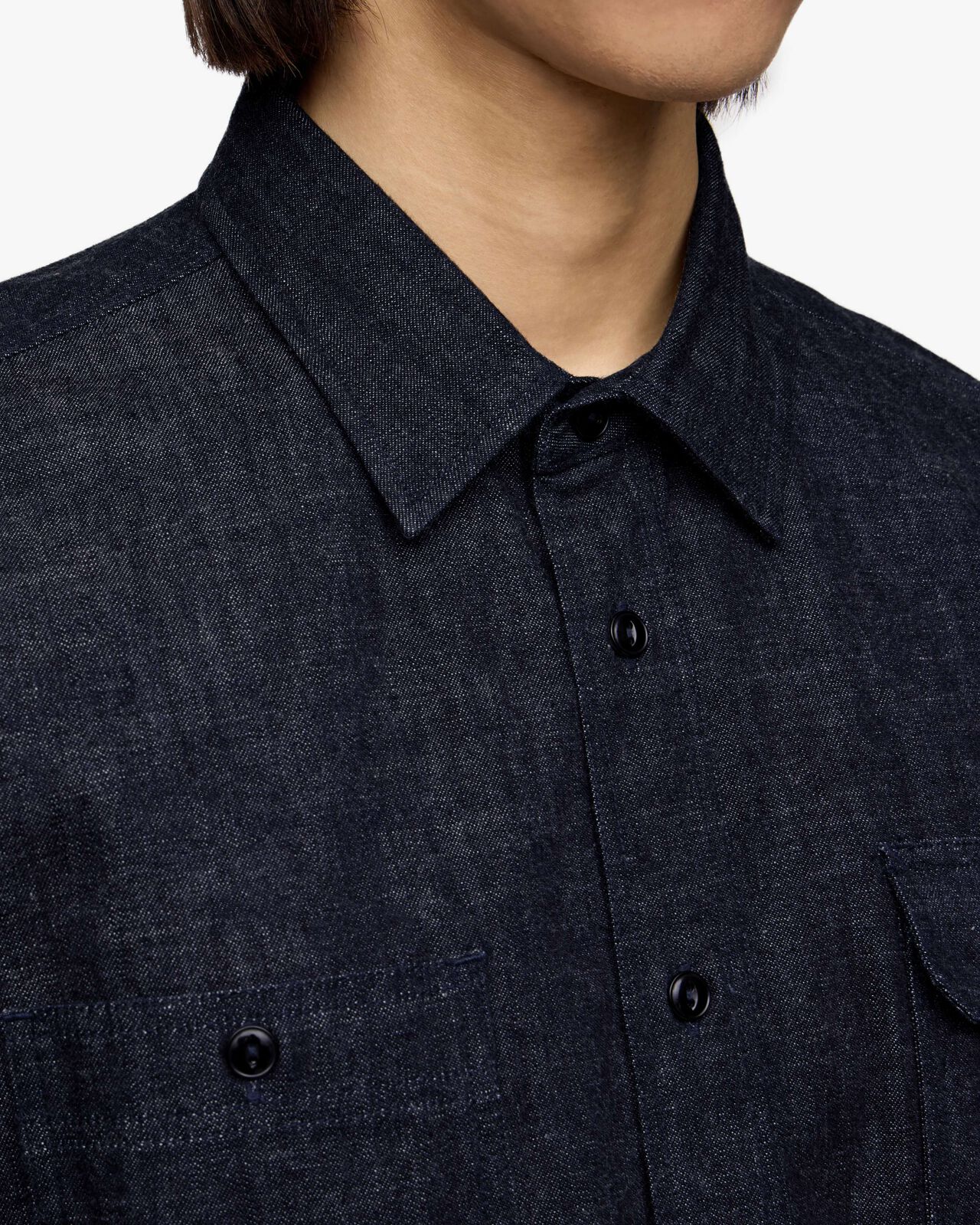 TRIPLE STITCH L/S DENIM SHIRT,Indigo, large image number 4