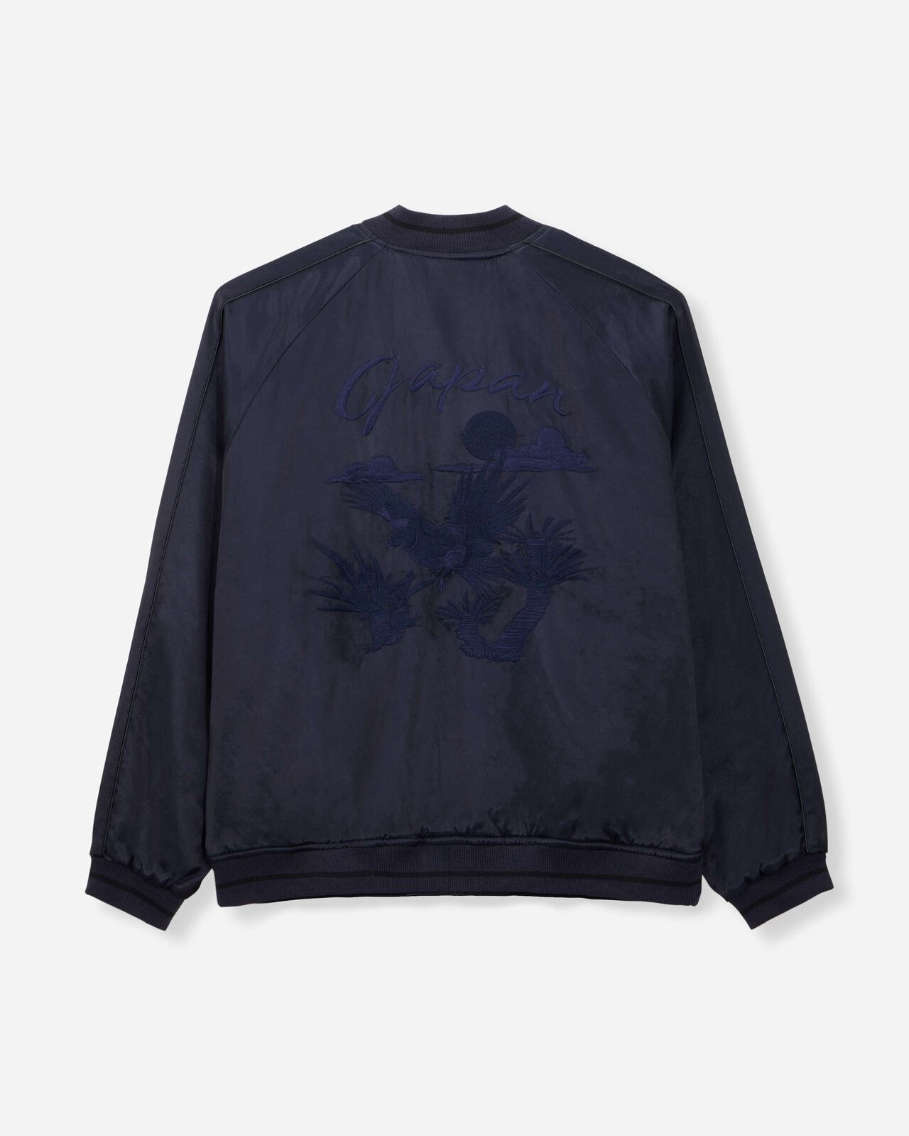 SATIN SOUVENIR JACKET,NAVY, large image number 7