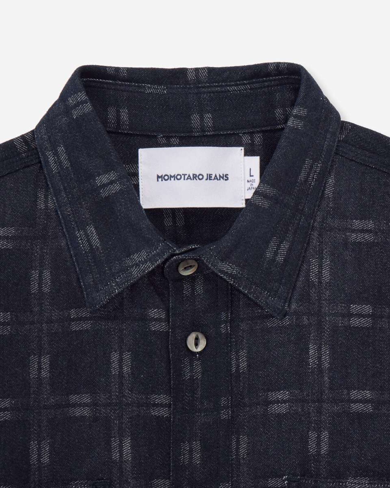 TRIPLE STITCH L/S JACQUARD SHIRT - INDIGO,Indigo, large image number 7