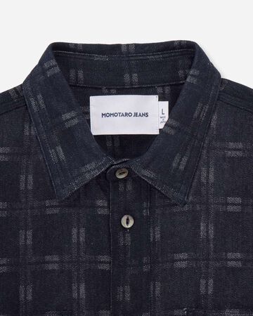 TRIPLE STITCH L/S JACQUARD SHIRT - INDIGO,Indigo, small image number 7