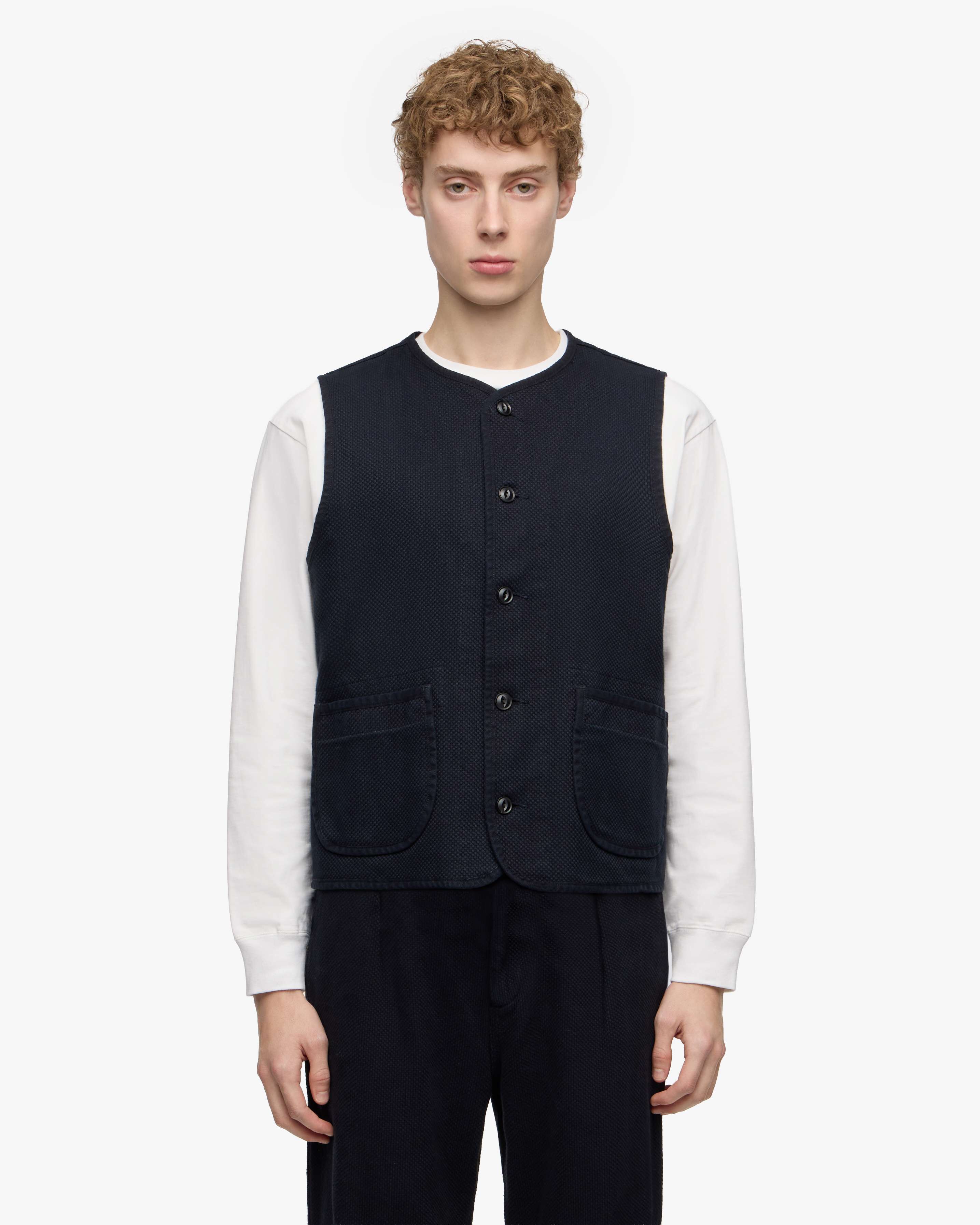 SASHIKO VEST-OVERDYE