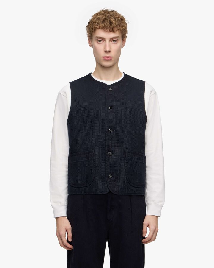[Late Mar Release] SASHIKO VEST-OVERDYE,, medium