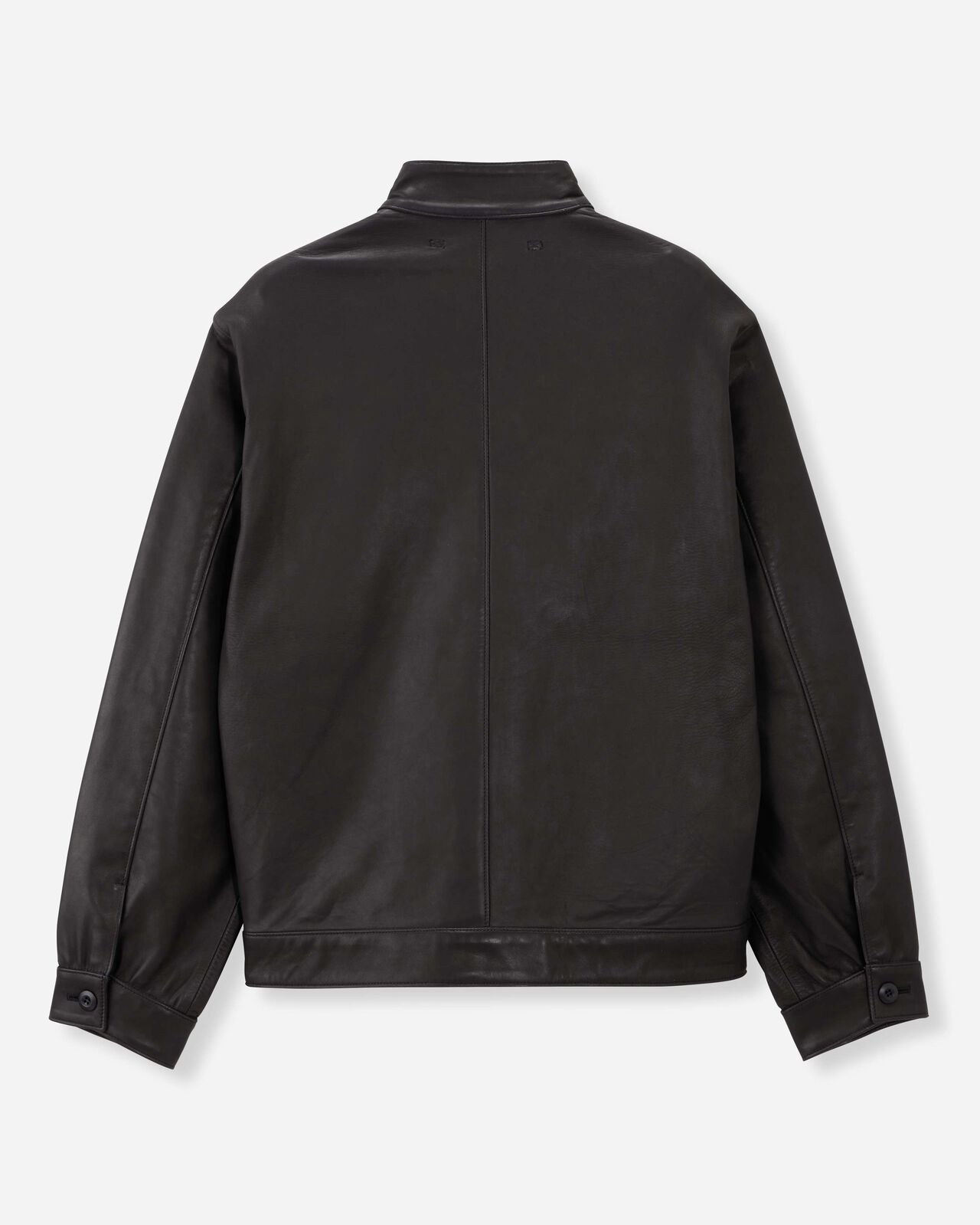 SMOOTH LEATHER JACKET,BLK, large image number 18