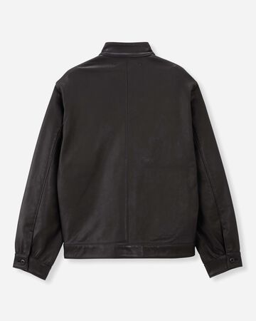 SMOOTH LEATHER JACKET,BLK, large image number 18