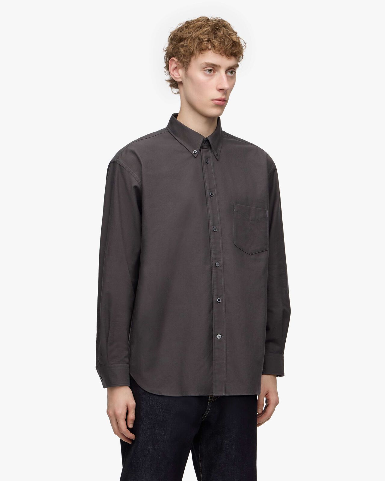 [Mid Feb Release] OXFORD L/S SHIRT,Light Black, large image number 16