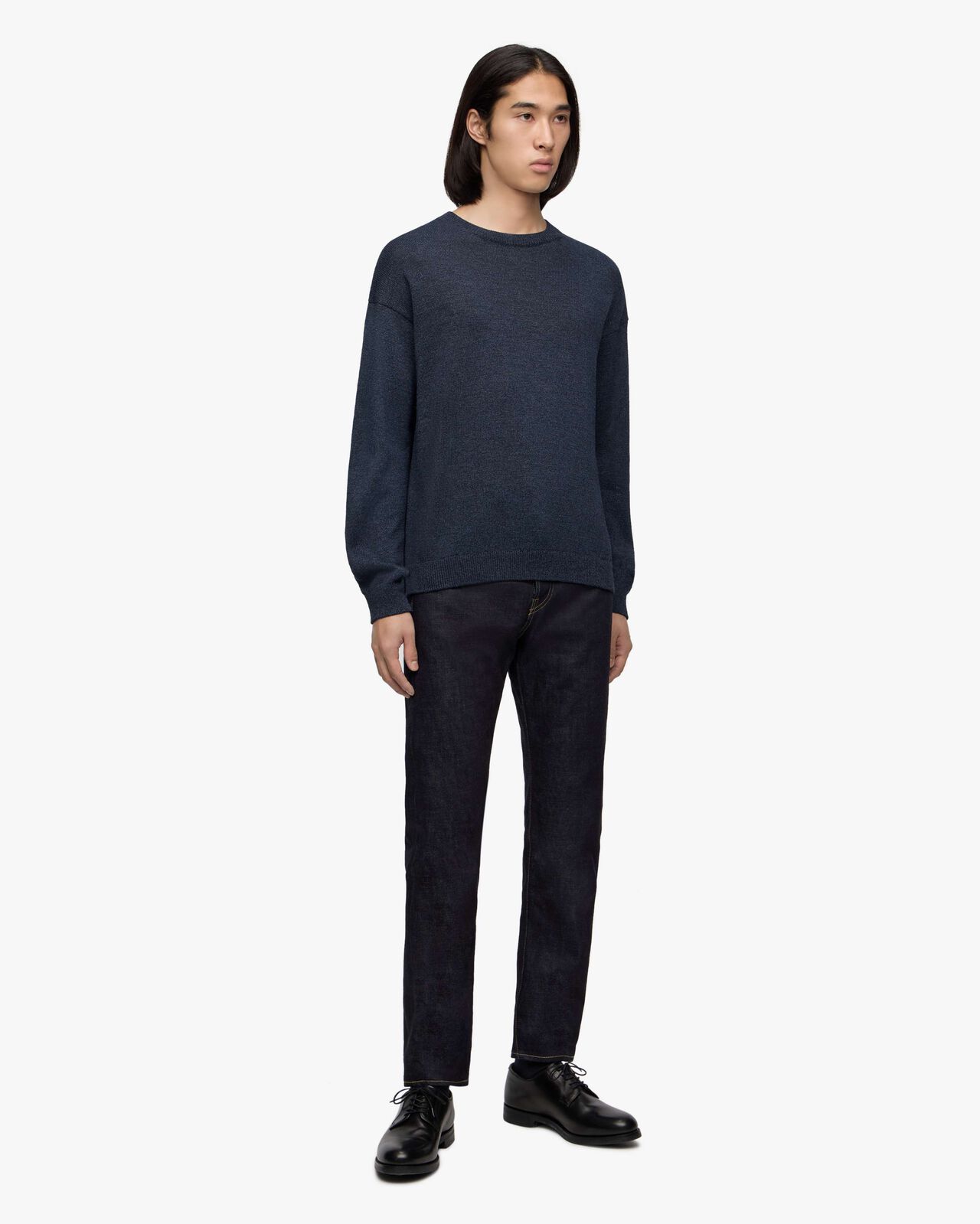 L/S KNIT - WASHI PAPER,Noir, large image number 3