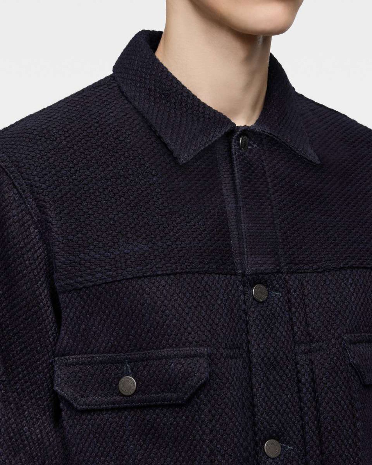 SASHIKO JACKET,Indigo, large image number 4