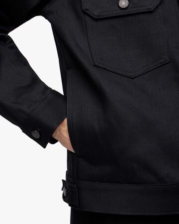 #002 STANDARD DENIM JACKET 14.7oz,Hitam, large image number 8
