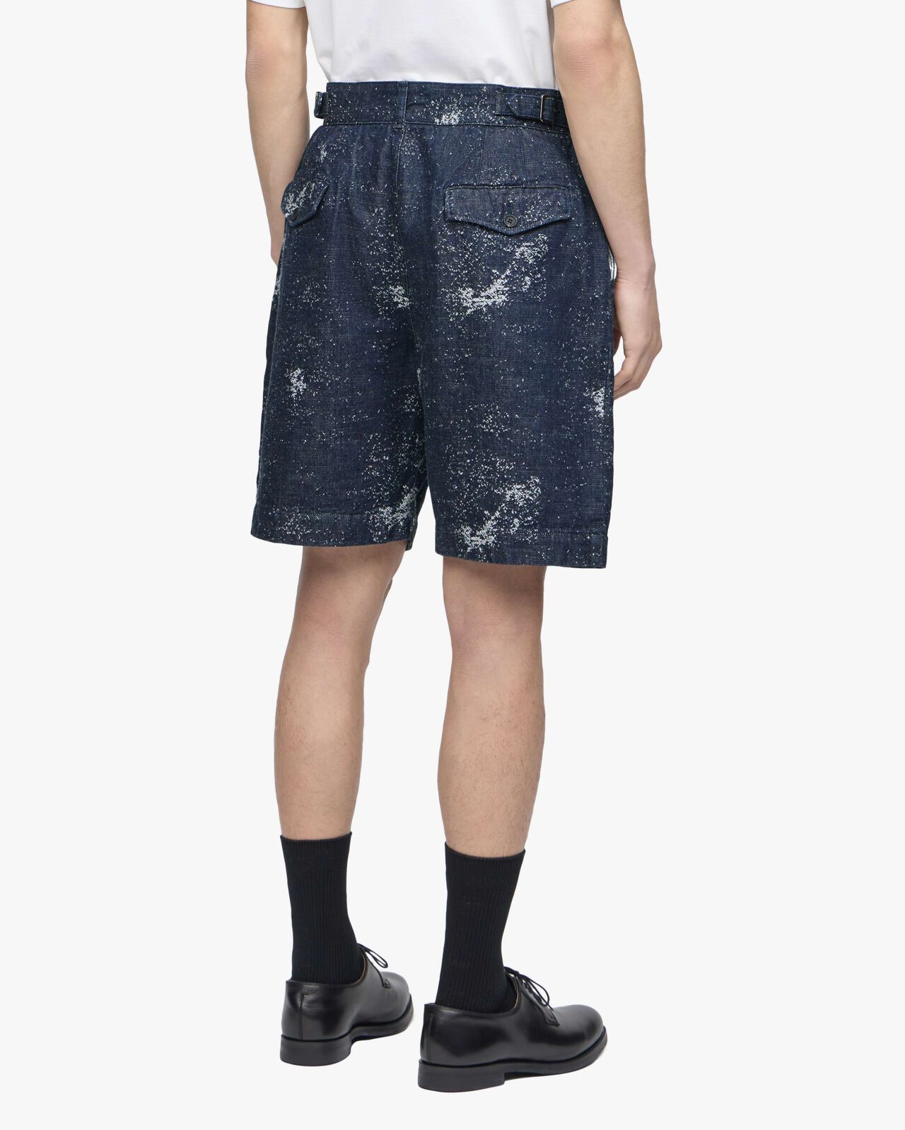 WIDE SHORTS - JAGUARD,Indigo, large image number 2