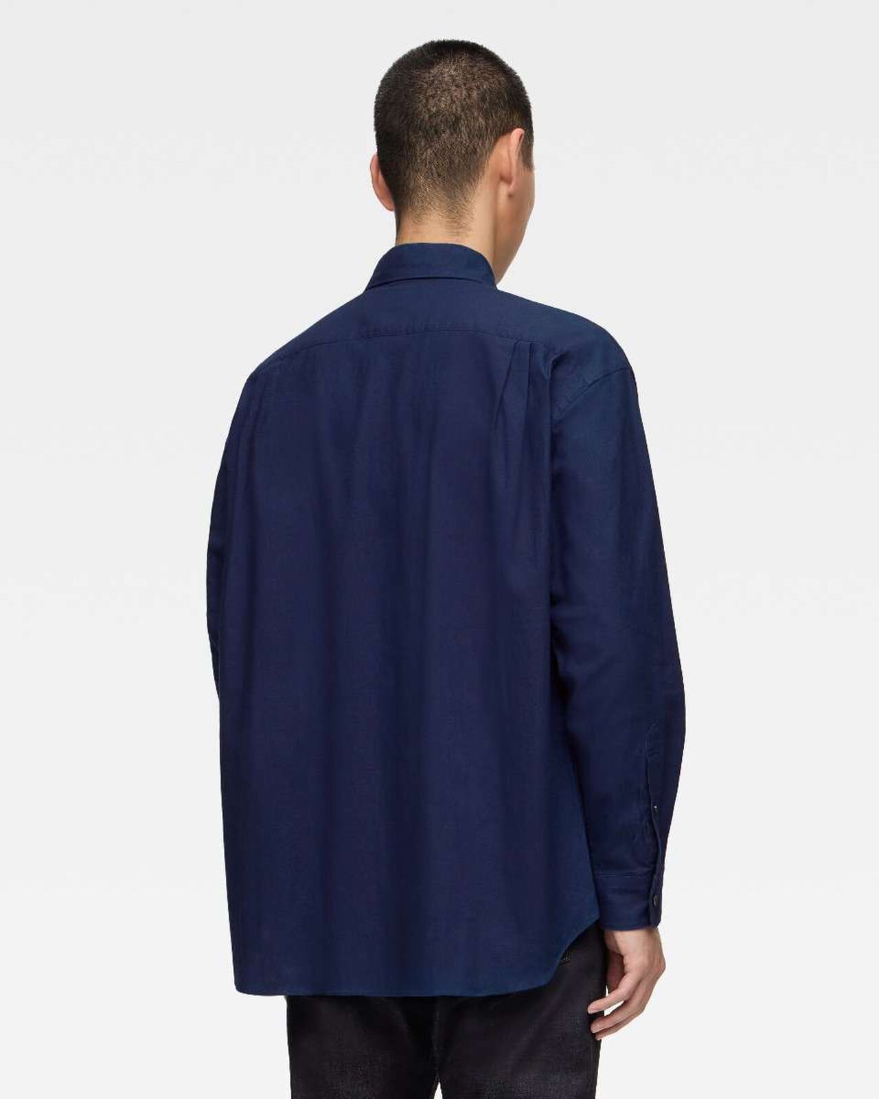 POPLIN L/S SHIRT - INDIGO,Indigo, large image number 2
