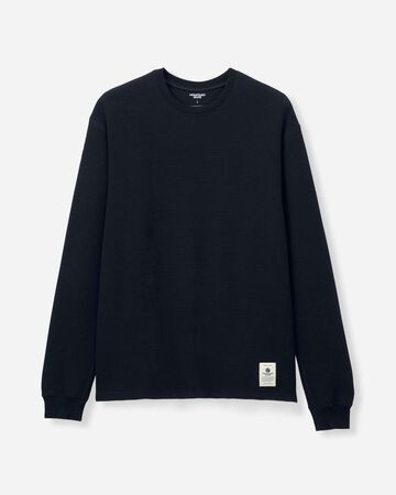 SUVIN COTTON THERMAL L/S TEE,Nero, large image number 9