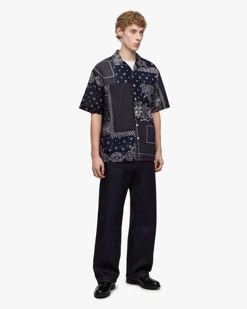 ORIGINAL PRINT S/S SHIRT -PAISLEY PATTEN,NAVY, large image number 3