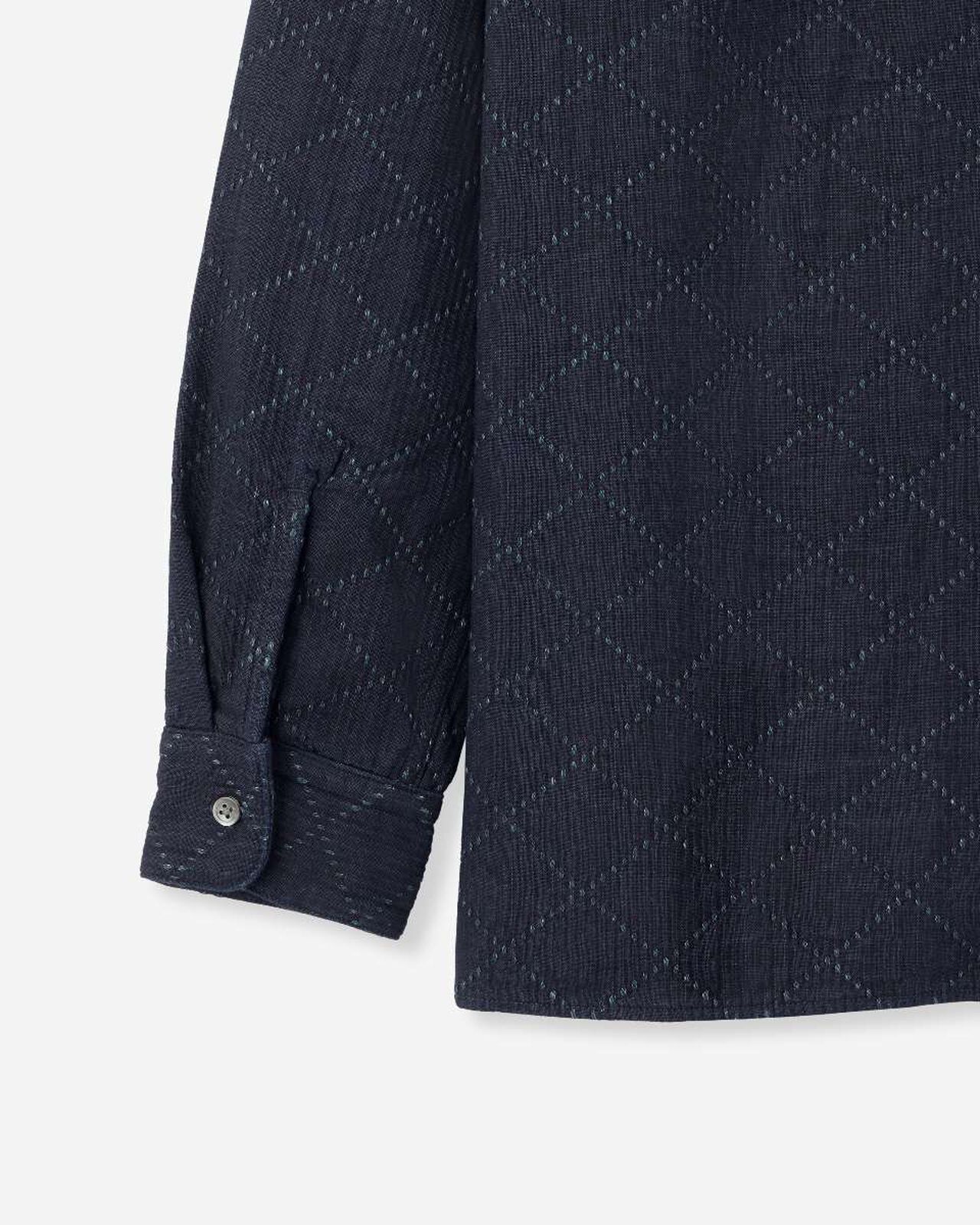 INDIGO SASHIKO SHIRT,Indigo, large image number 8