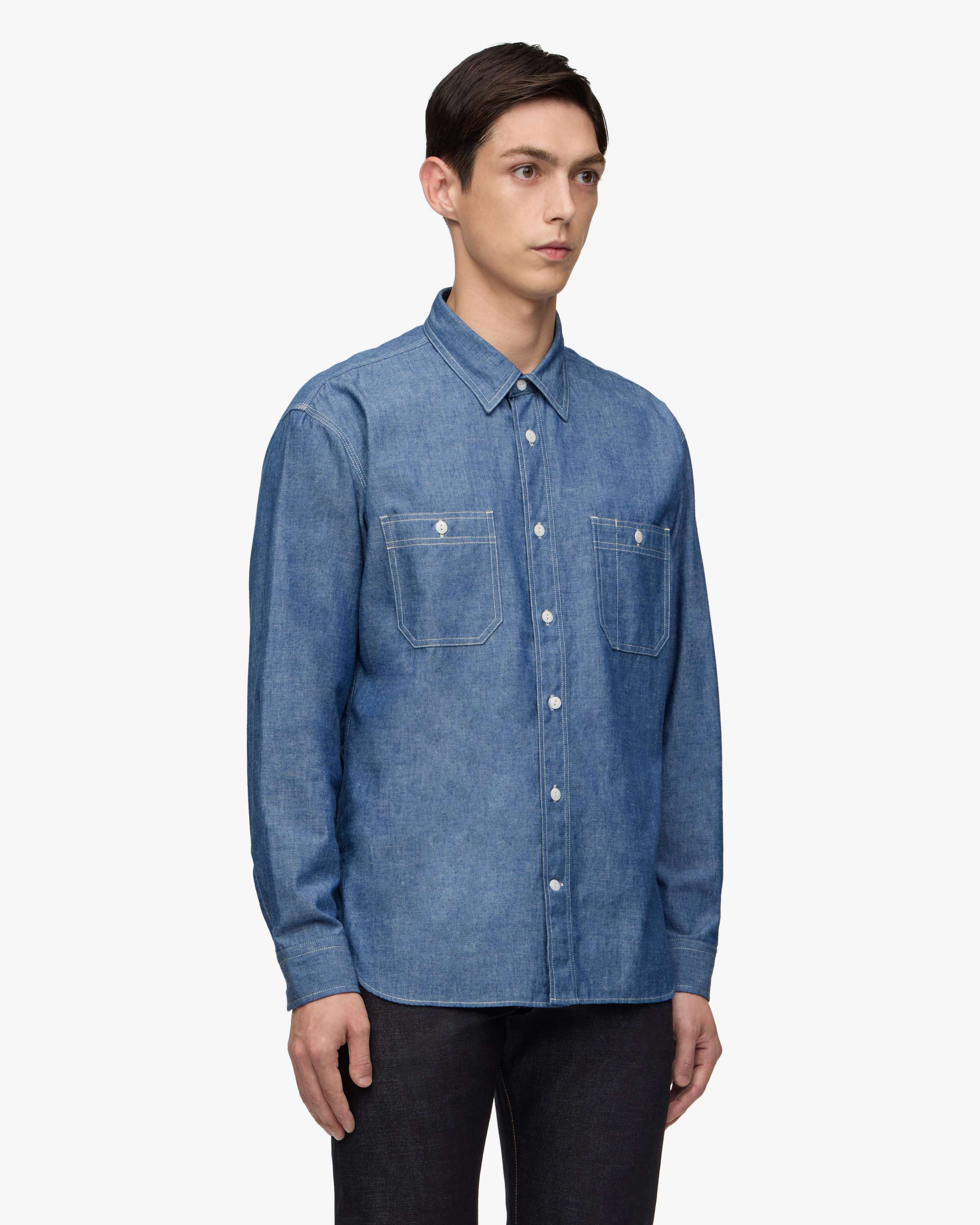 TRIPLE STITCH L/S CHAMBRAY SHIRT