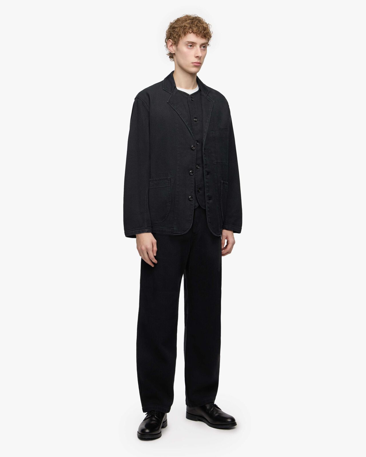 [Late Mar Release] SASHIKO TAILORED JACKET-OVERDYE,BLK, large image number 11