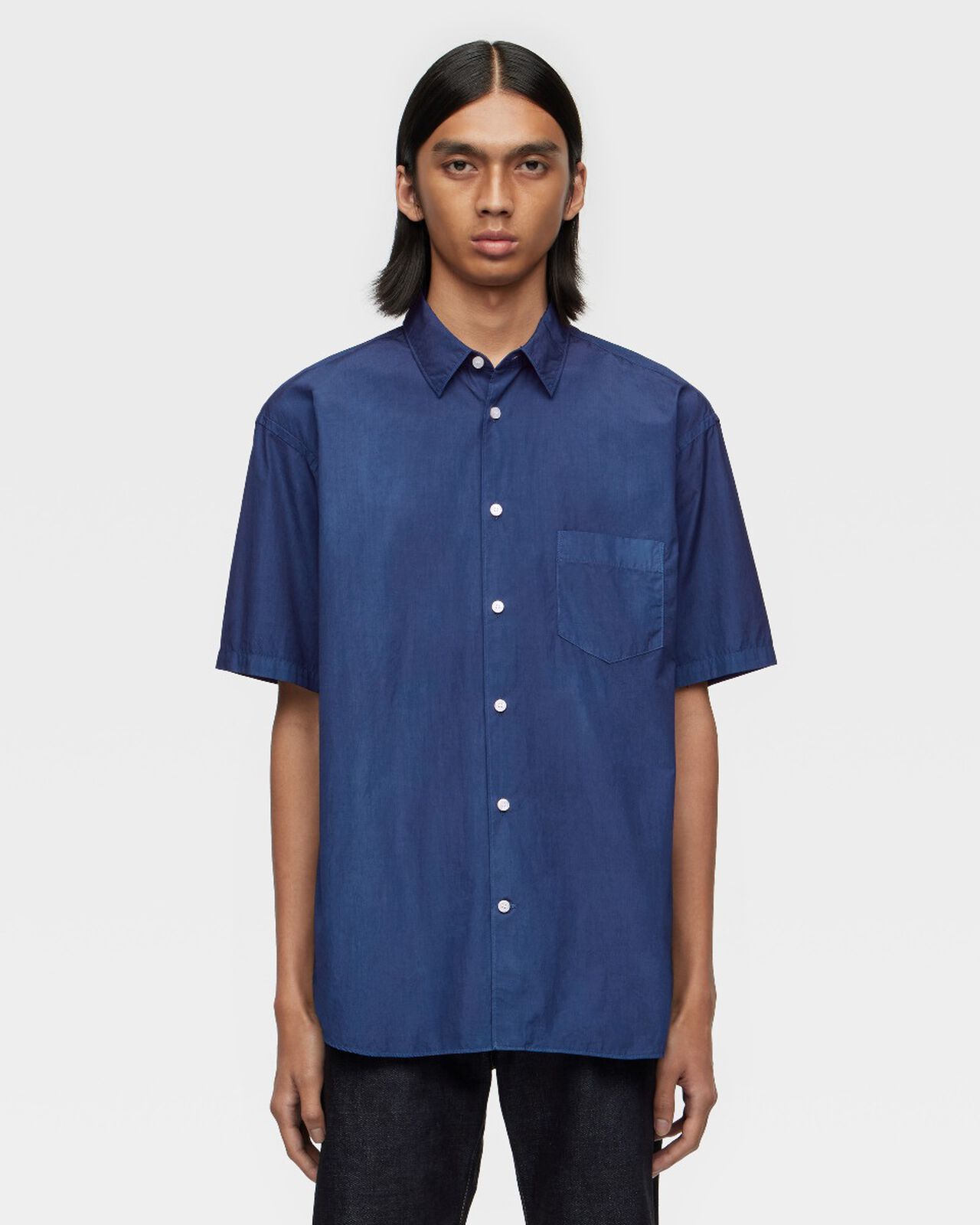 BROAD S/S SHIRT - NATURAL INDIGO,DID, large image number 1