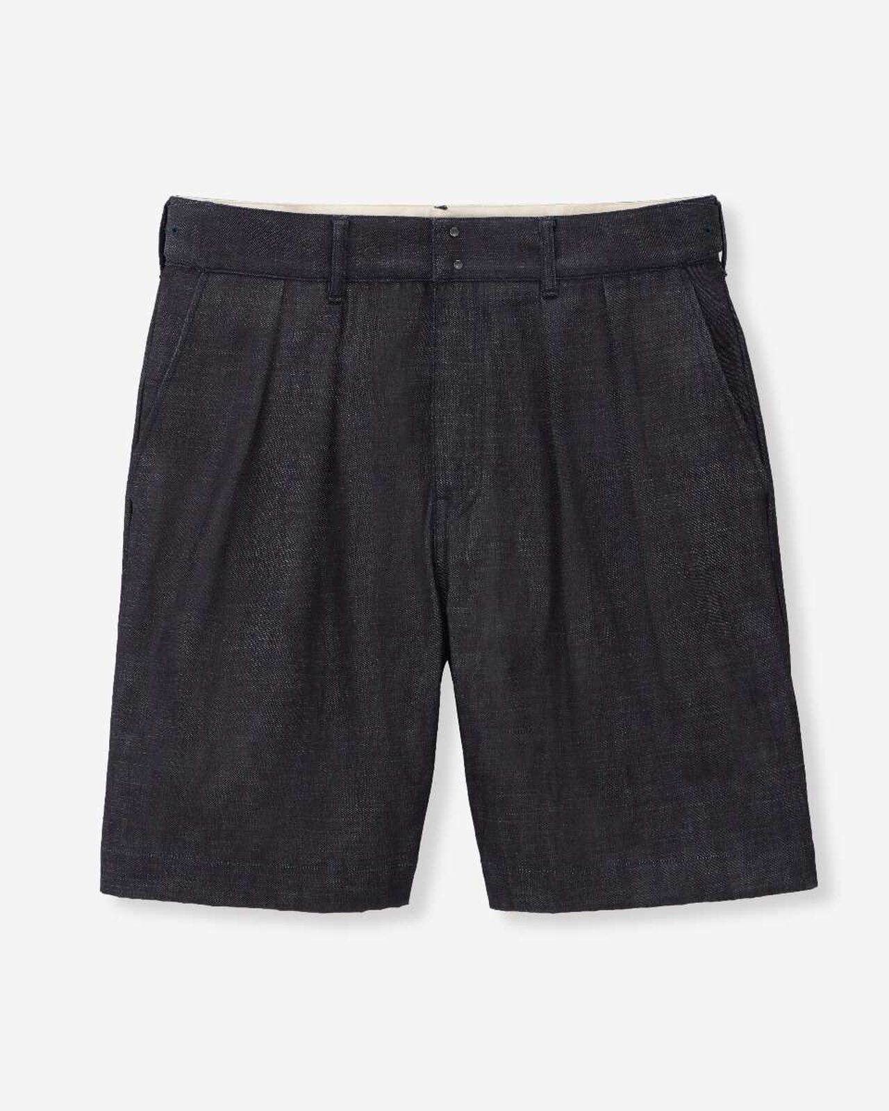 DENIM WIDE SHORTS,Indigo, large image number 5