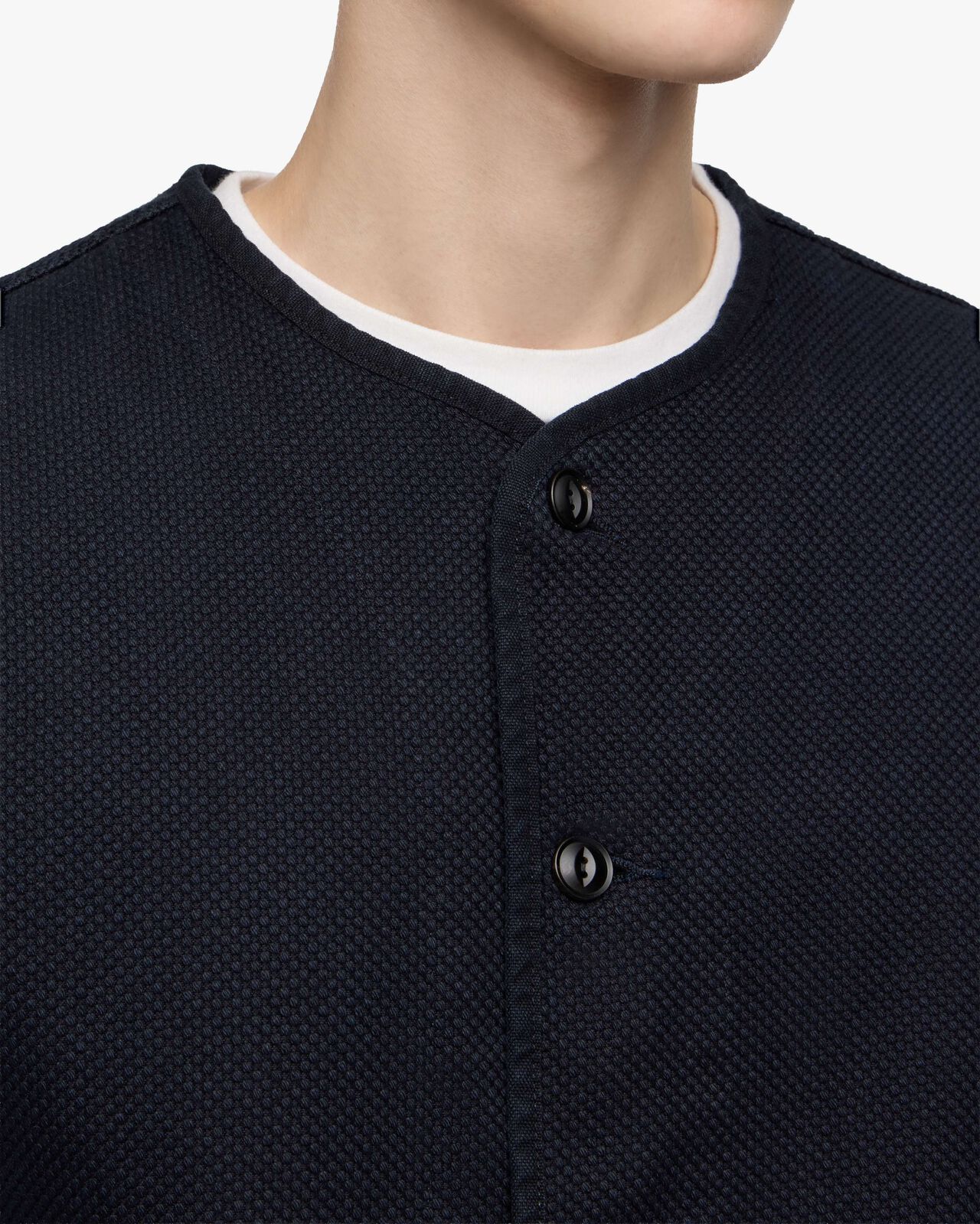 [Late Mar Release] SASHIKO VEST-OVERDYE,Indigo, large image number 4