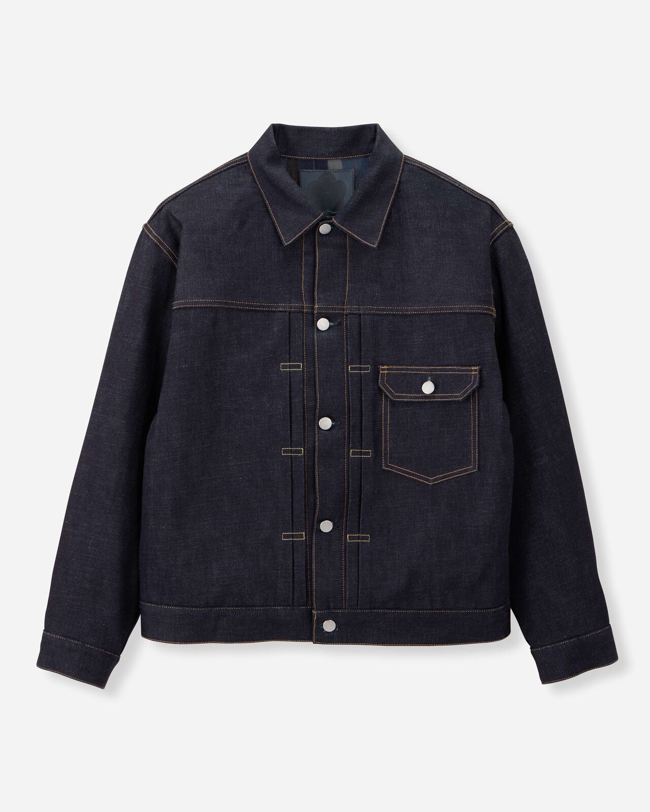 LINED DENIM JACKET,Indigo, large image number 6