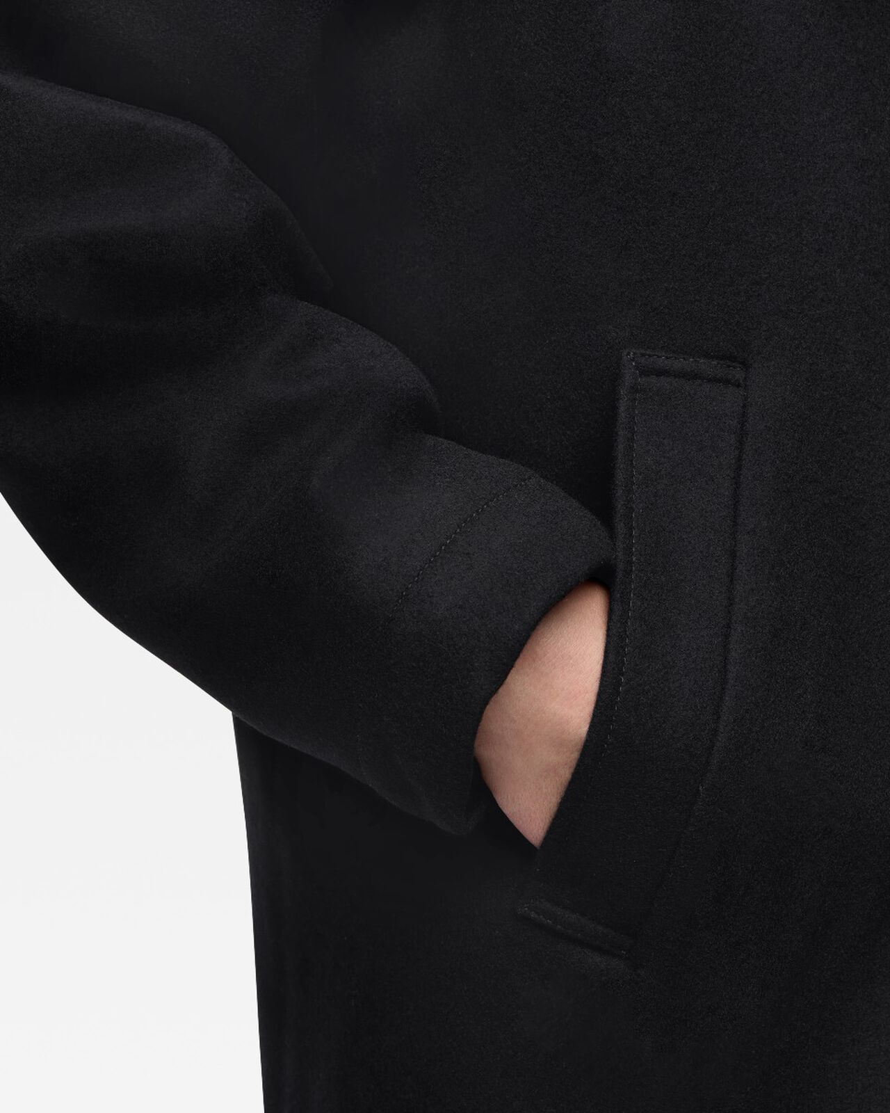 MELTON COAT,BLK, large image number 7