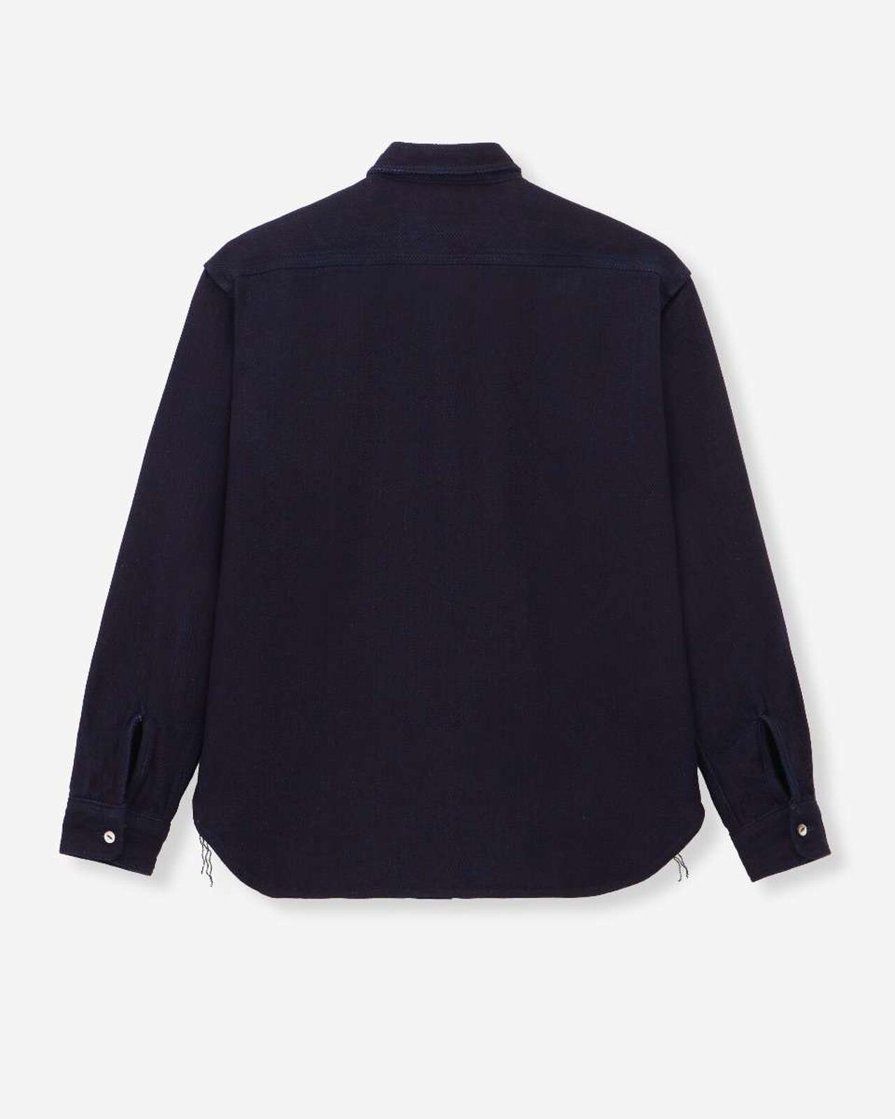TRIPLE STITCH L/S DOBBY SHIRT - INDIGO,Indigo, large image number 6