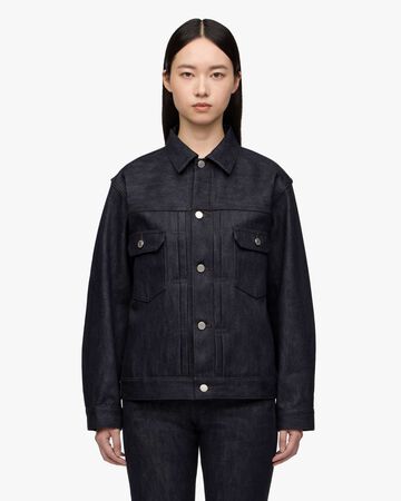 #002 CASHMERE DENIM JACKET 13.7oz,Indigo, large image number 5