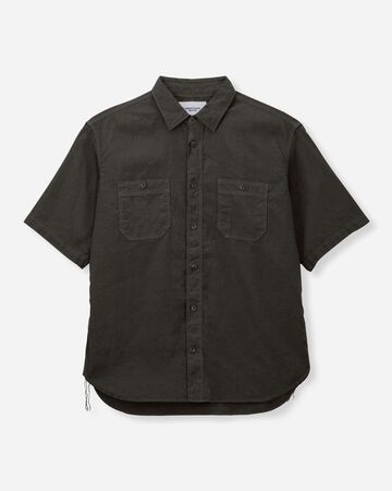 LINEN S/S SHIRT,BLK, large image number 2