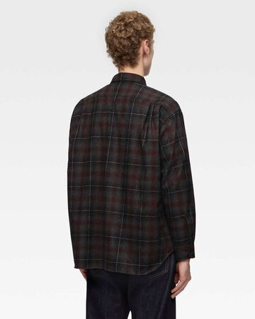 WOOL×CASHMERE OMBRE CHECK L/S SHIRT,GRY, small image number 2