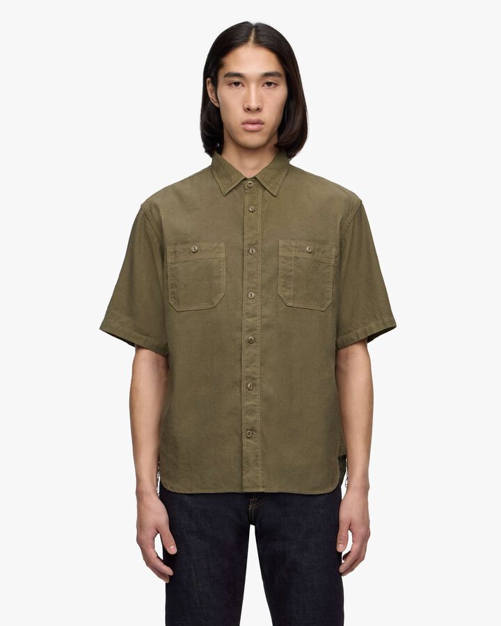 LINEN S/S SHIRT,, medium