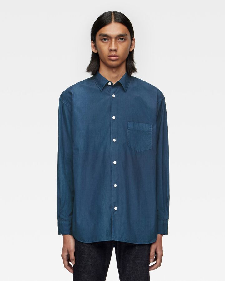 BROAD L/S SHIRT - NATURAL INDIGO,, medium