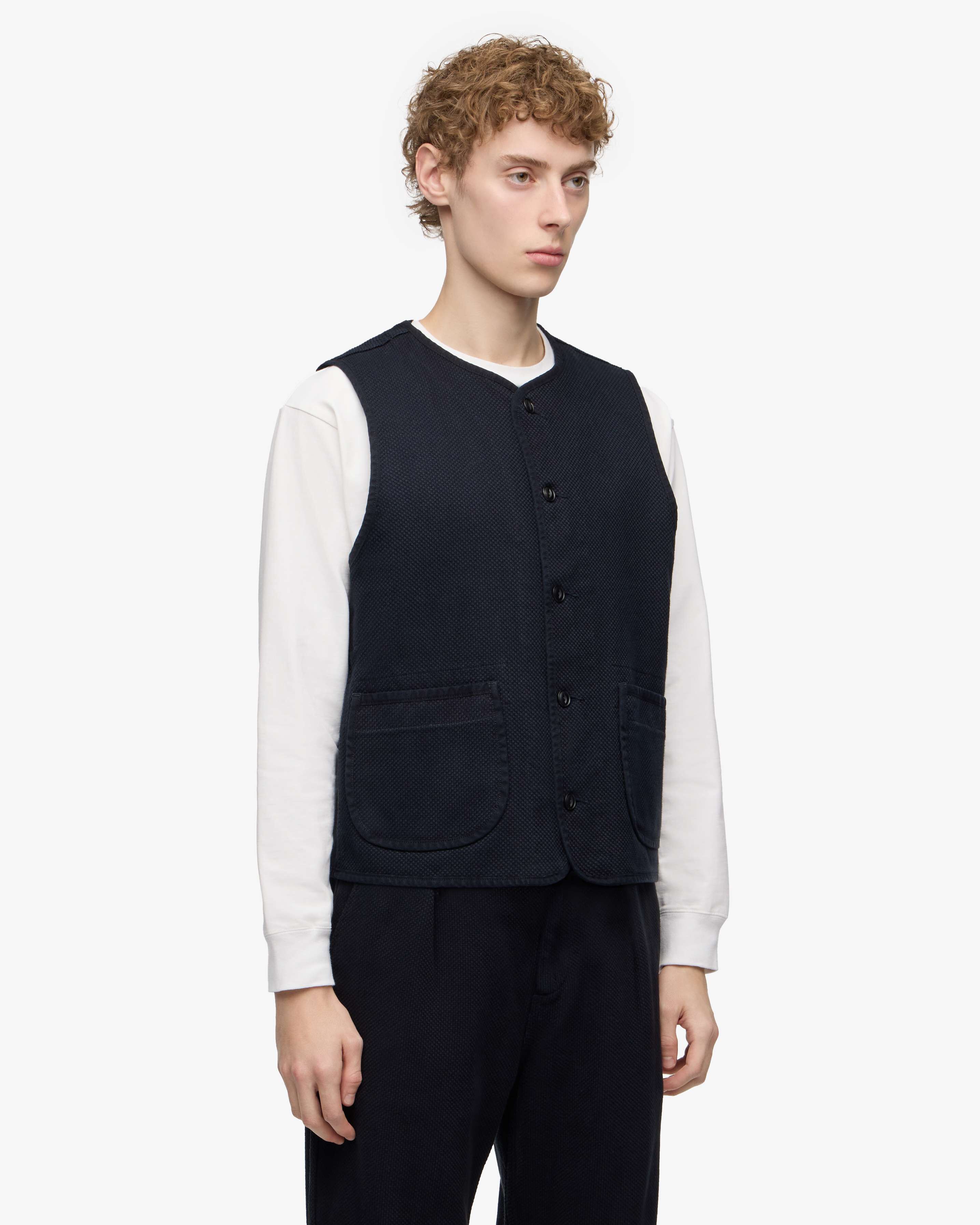 SASHIKO VEST-OVERDYE