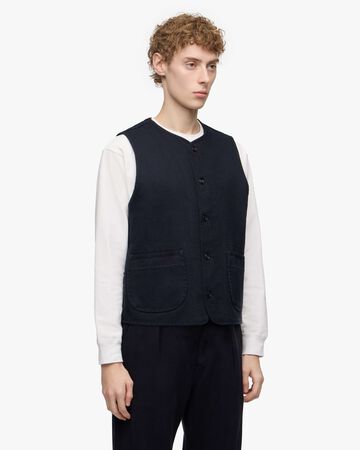 [Late Mar Release] SASHIKO VEST-OVERDYE,Indigo, large image number 1