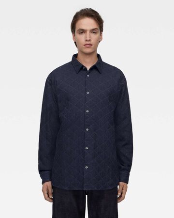 INDIGO SASHIKO SHIRT,Indigo, large image number 0