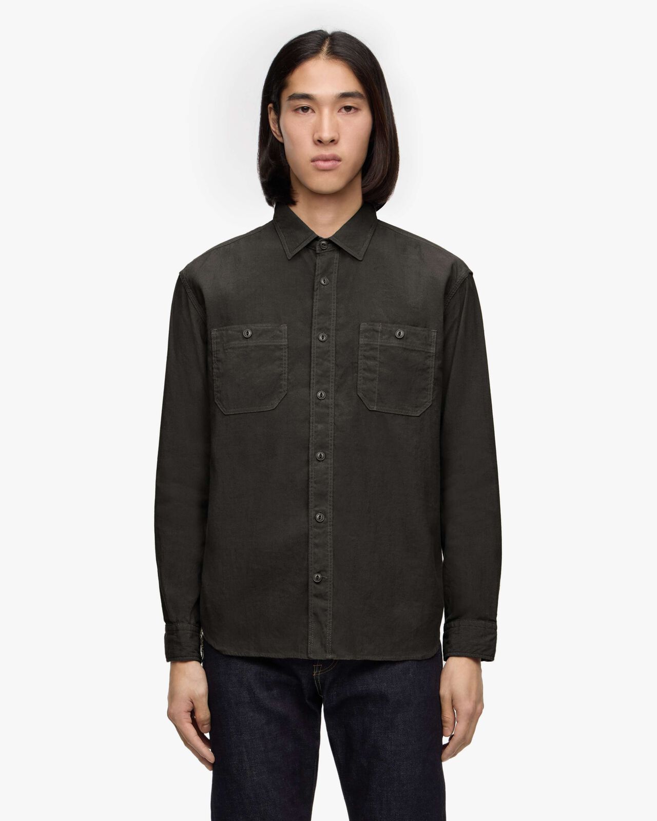 [Late Mar Release] LINEN L/S SHIRT,BLK, large image number 11