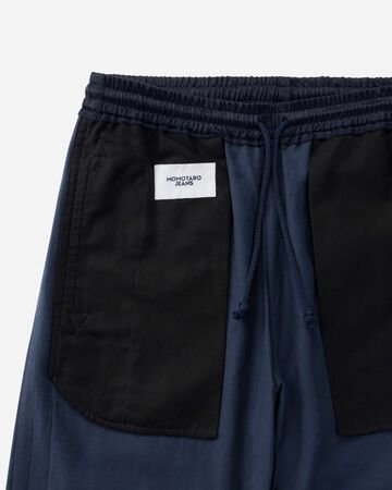 SATIN SOUVENIR PANTS,NAVY, large image number 6