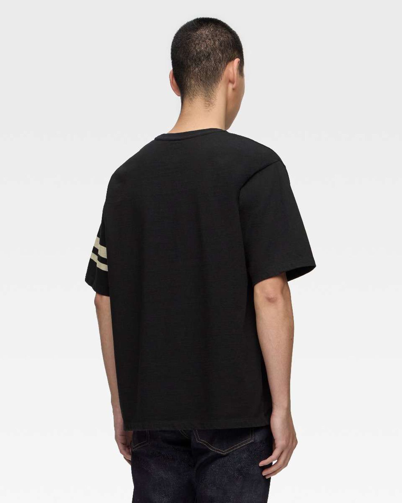 HEAVY OUNCE S/S TEE -DISCHARGE PRINT,BLK, large image number 2