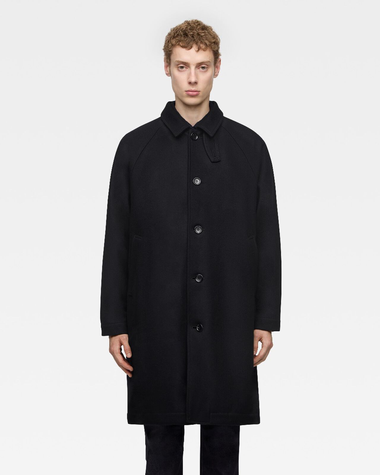 MELTON COAT,BLK, large image number 0