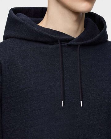 INDIGO SWEAT HOODIE-YARN DYE,Indigo, small image number 4