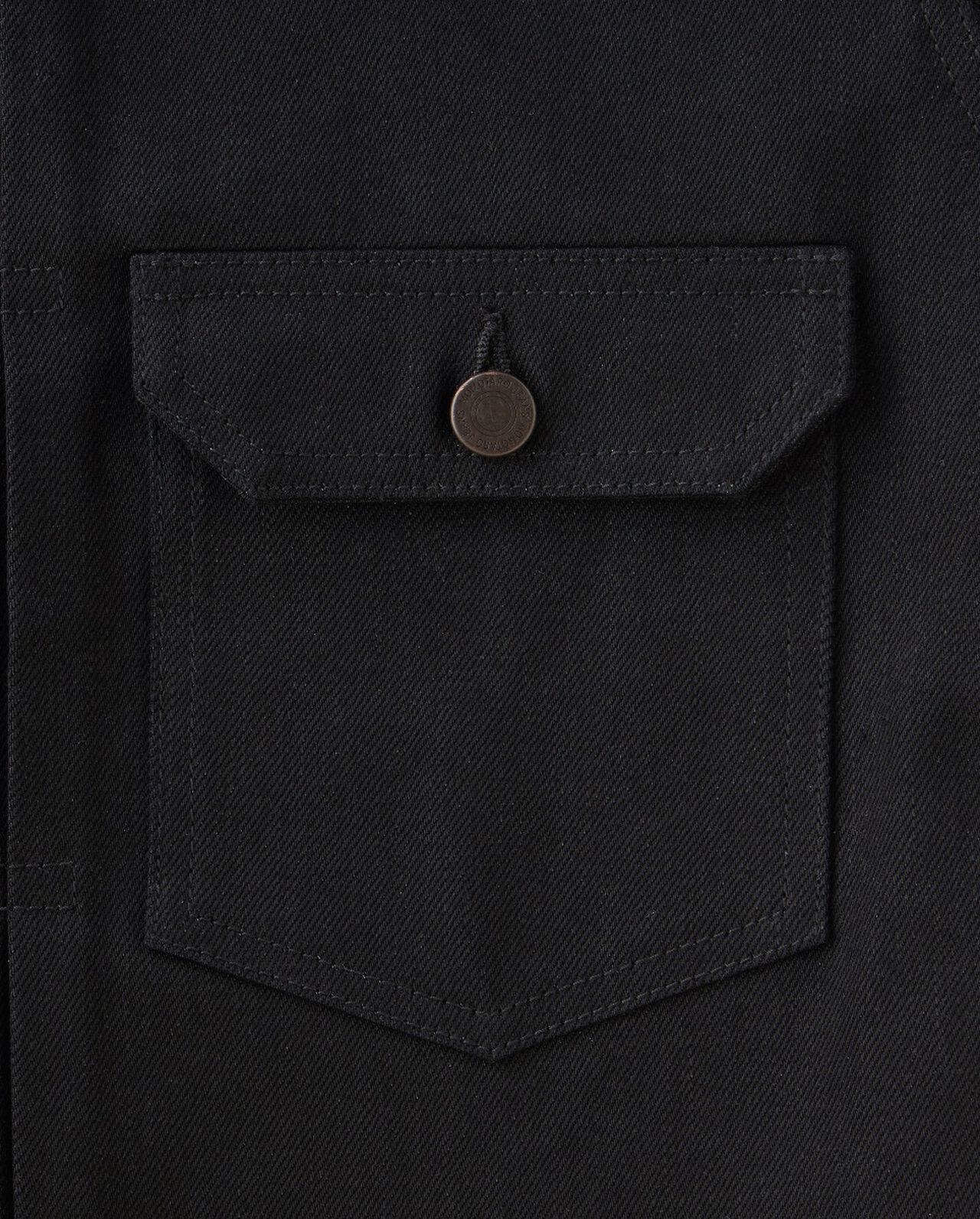 #002 STANDARD DENIM JACKET 14.7oz,Schwarz, large image number 8