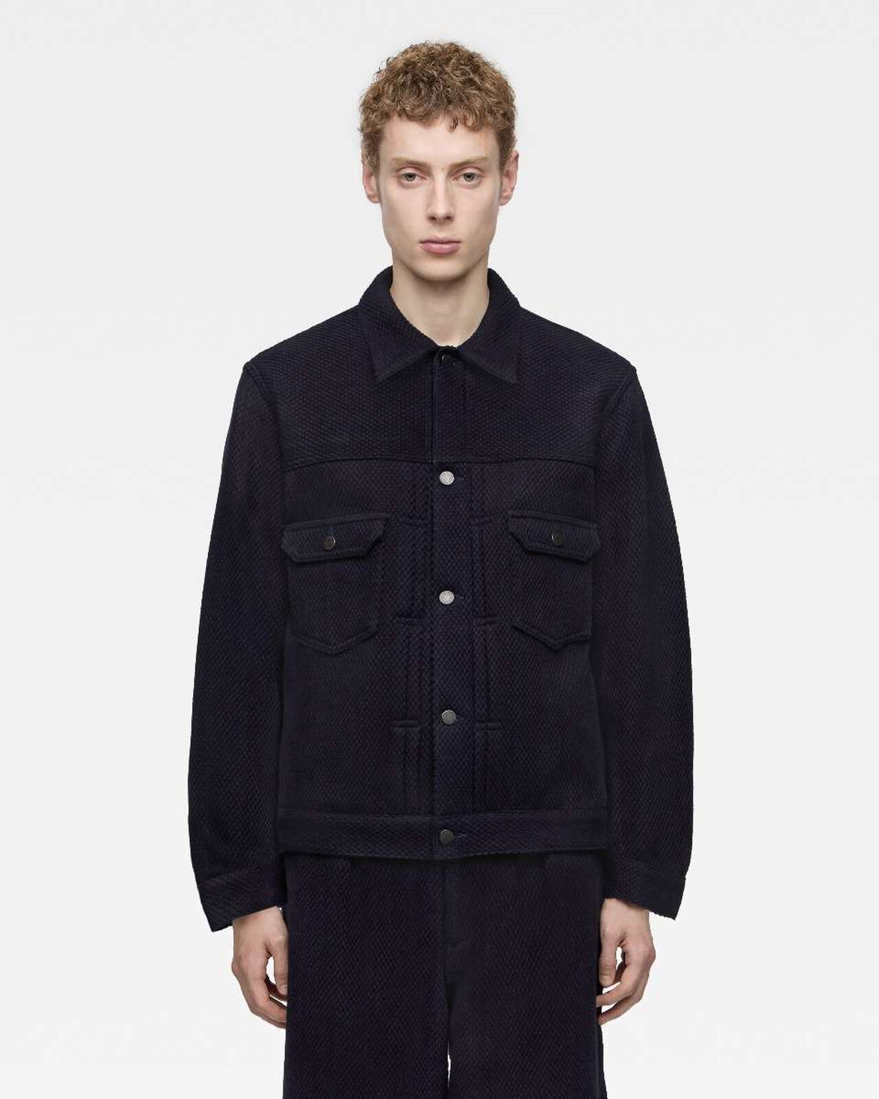 SASHIKO JACKET,Indigo, large image number 0