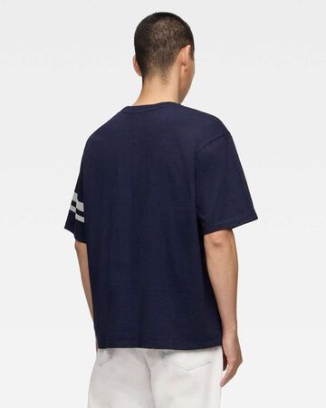 YARN DYED S/S TEE -DISCHARGE PRINT,Indigo, small image number 2