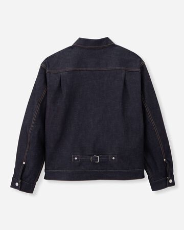 LINED DENIM JACKET,Indigo, large image number 7