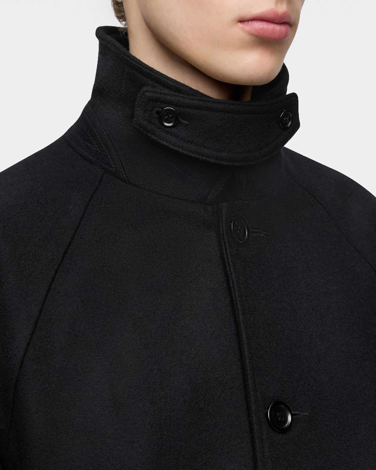 MELTON COAT,BLK, large image number 6