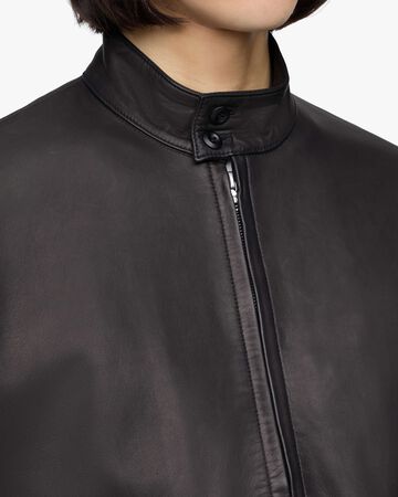 SMOOTH LEATHER JACKET,BLK, large image number 15